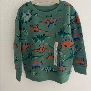 Jumping Beans Green Dinosaur Print Kids Sweatshirt